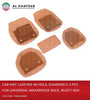 Universal Wearproof Leather Car Mat, Diamond, 5Pcs, Rusty Red