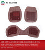 Universal Car Fit Wearproof Leather Car Mat, Diamond, 3Pcs, Maroon