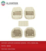 Universal Car Floor Mat Leather Diamond Sewing , 5Pcs, Needling, Beige
