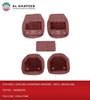 Al Khateeb Toyota Universal Car Floor Mat Leather Diamond Sewing , 5Pcs, Needling, Maroon