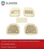 Car Universal Leather Floor Mat Needling With Grass 5Pcs, Dark Beige
