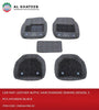 Car Universal Leather Floor Mat Needling With Grass 5Pcs, Black
