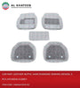 Car Universal Leather Floor Mat Needling With Grass 5Pcs, Dark Gray