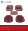Car Universal Leather Floor Mat Needling With Grass 5Pcs, Maroon