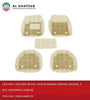 Car Universal Leather Floor Mat Needling With Grass 5Pcs, Dark Beige