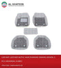 Car Universal Leather Floor Mat Needling With Grass 5Pcs, Dark Gray