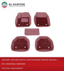 Car Universal Leather Floor Mat Needling With Grass 5Pcs, Maroon