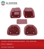 Car Universal Leather Floor Mat Needling With Grass 5Pcs, Maroon