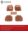 Car Universal Leather Floor Mat Needling With Grass 5Pcs, Rusty Red