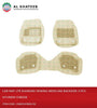 Car Universal Leather Floor Mat Backside Sewing Needling With Grass 3Pcs, Dark Beige
