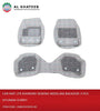 Car Universal Leather Floor Mat Backside Sewing Needling With Grass 3Pcs, Dark Gray