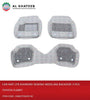Car Universal Leather Floor Mat Backside Sewing Needling With Grass 3Pcs, Dark Gray