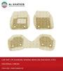 Car Universal Leather Floor Mat Backside Sewing Needling With Grass 3Pcs, Dark Beige