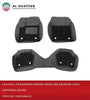 Car Universal Leather Floor Mat Backside Sewing Needling With Grass 3Pcs, Black