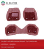 Car Universal Leather Floor Mat Backside Sewing Needling With Grass 3Pcs, Maroon