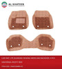 Car Universal Leather Floor Mat Backside Sewing Needling With Grass 3Pcs, Rusty Red