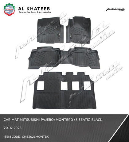 CAR MAT MITSUBISHI Pajero/MONTERO (7 SEATS) BLACK, 2016-2023