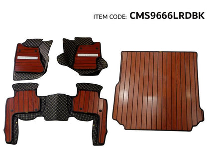 GTK Car Trunk Mats Liner 3D Wooden Design 4Pcs Set Discovery 2004-2014