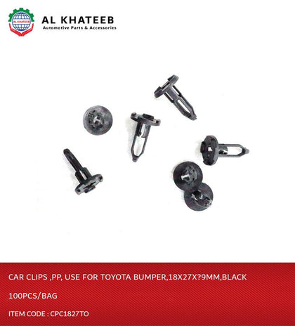 Car Clips PP Use for Bumper 18X27X9MM Black 100PCS/Bag