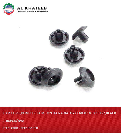 Car Clips POM for Radiator Cover 18.5X13X7 Black 100PCS/BAG