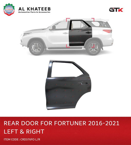 GTK Car Rear Door Right Panel Fortuner 2016-2020