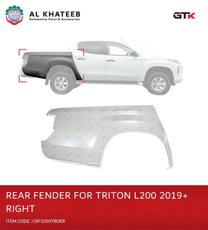 GTK Car Rear Side Right Fenders Pickup Triton L200 2019+ Double Cabin