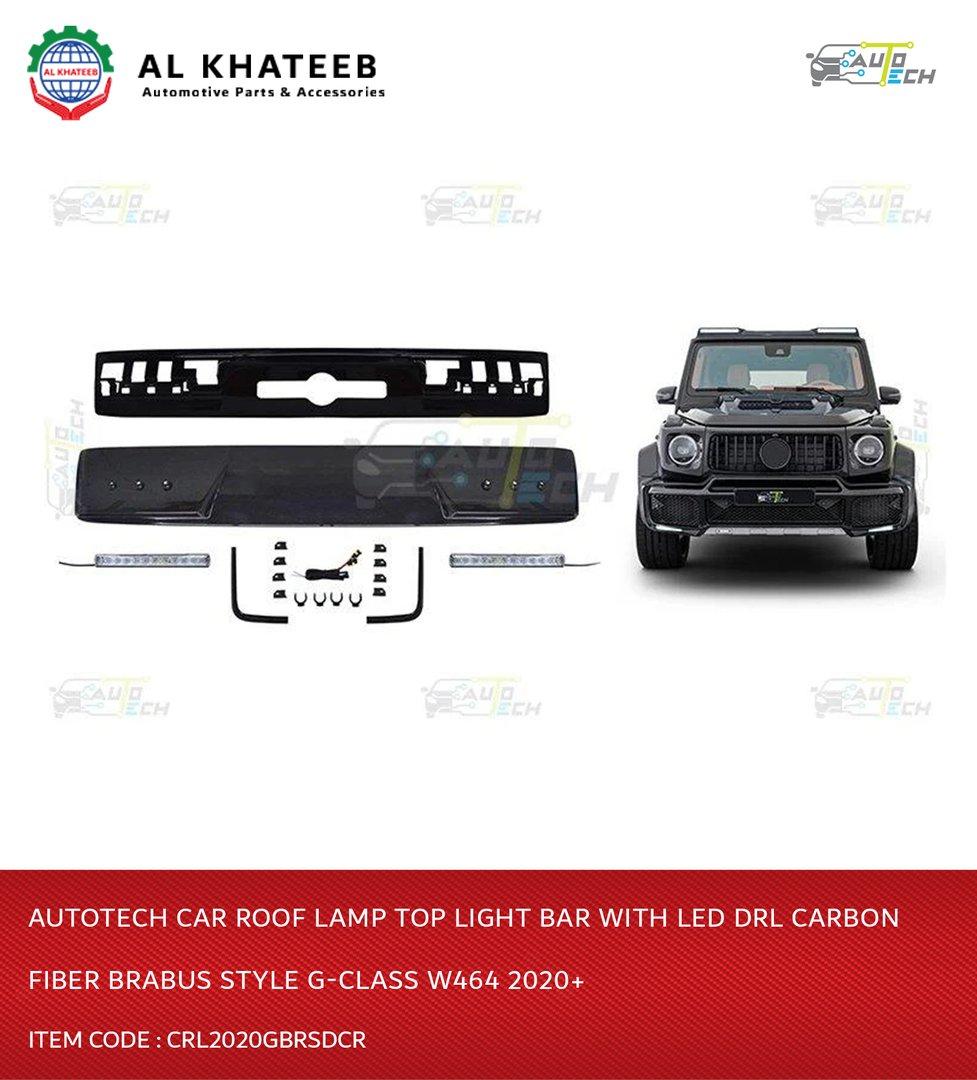 Gloss Black Roof Top Light Bar With 4 LED DRL Lamp Bulb