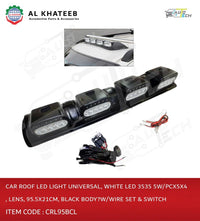 Car Roof Led Light, Universal, White Led 3535 5W/PC*5*4 , Lens, Size: 95.5CM *21CM, Black Body，W/Wire Set & Switch