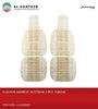 Al Khateeb Universal Car Long Head Car Seat Cover Cushion Dark Beige Bamboo Straw Style 2Pcs/Set