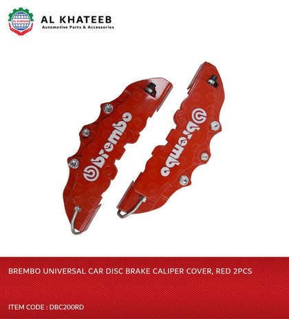 Al Khateeb Brembo Universal Car Disc Brake Caliper Cover, Red 2Pcs