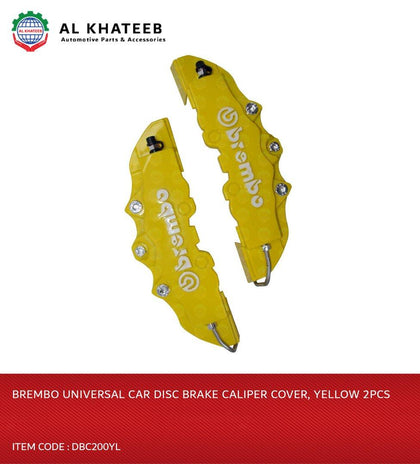 Brembo Universal Car Disc Brake Caliper Cover, Yellow 2Pcs