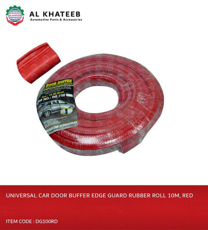 Al Khateeb Universal Car Door Buffer Edge Guard Rubber Roll 10M, Red