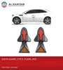 King Tools Universal Car Door Protectors Bump Stop Door Edge Guard Strip Dent Reflectors, Plane Design 2Pcs Red