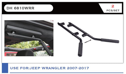GTK Rear Steel Cabin Grab Handles For Wrangler Jk 2007-2017