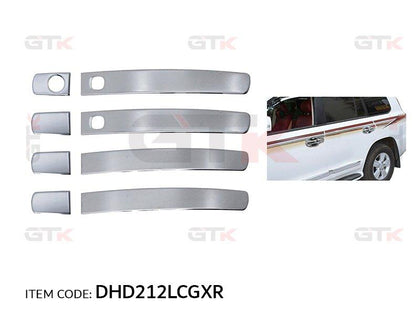 GTK Car Door Handle Cover, Exterior Side Door Trim Land Cruiser Gxr 2008-2016, ABS Chrome 8Pcs