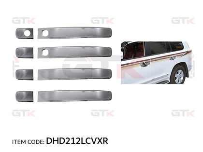 GTK Car Door Handle Cover, Exterior Side Door Trim Land Cruiser Vxr 2008-2016, ABS Chrome 8Pcs