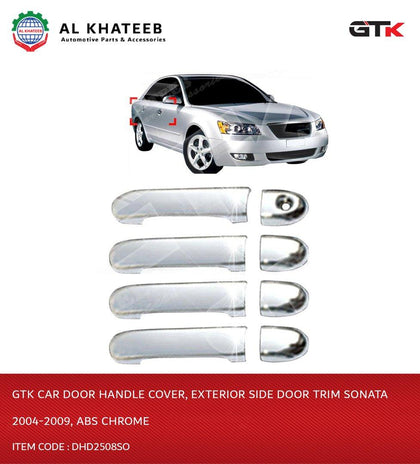 GTK Car Door Handle Cover, Exterior Side Door Trim Sonata 2004-2009, Abs Chrome