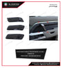 Car Interior Front Door Handle Cover Trim 3K Carbon Fiber Defender 110 2020-2023 3Pcs/ Set