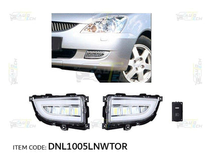 AutoTech Car LED Drl Daytime Running Light Headlight LED Fog Lights Fog Lamp Lancer 2004-2008, 2Pcs