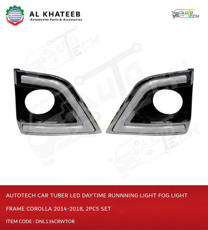 Auto-Tech Car Tuber Led Daytime Runnning Light Fog Light Frame Corolla 2014-2018, 2Pcs Set