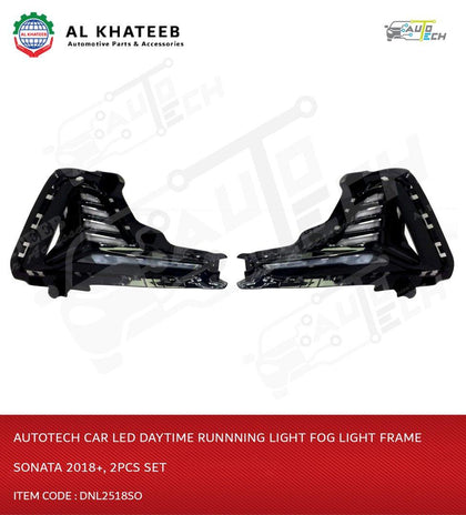 AutoTech Car LED Daytime Runnning Light Fog Light Frame Sonata 2018+, 2Pcs Set