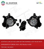 Car LED Fog Lamp Daytime Running Light Bulbs With Wires&Switch Carens 2010+, 2Pcs Black+Clear