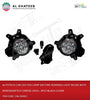 AutoTech Car LED Fog Lamp Daytime Running Light Bulbs With Wires&Switch Carens 2010+, 2Pcs Black+Clear