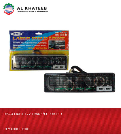 DISCO LIGHT 12V TRANS/COLOR LED