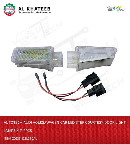 AutoTech Audi Volksawagen Car LED Step Courtesy Door Light Lamps Kit, 2Pcs