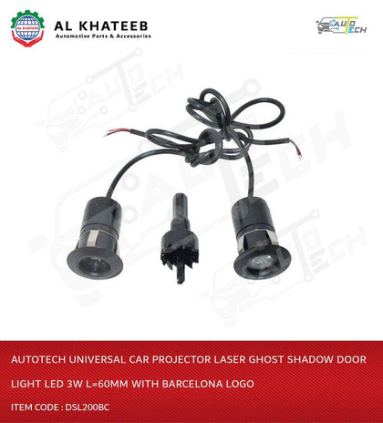 Universal Car Projector Laser Ghost Shadow Door Light LED 3W L=60Mm With Barcelona Logo