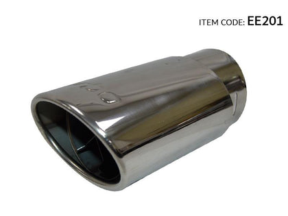 Koba Universal Car Auto Exhaust Pipe Tip Rear Tail Throat Muffler Round Stainless Steel Chrome With Filter 55*130Mm