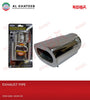 Sports Design Universsal Car Round Stainless Steel Exhaust Extension Pipe, Chrome Ee295
