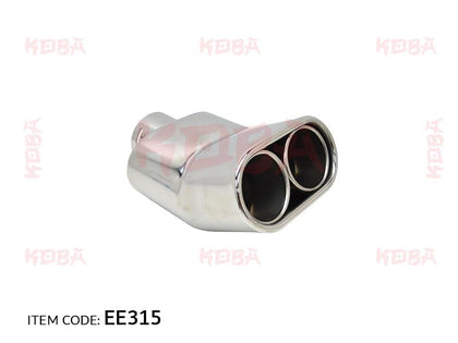 Koba Universal Stainless Steel Exhaust Tail 2 Pipes 230X145Mm