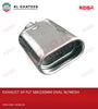 Tail Pipe Car Exhaust Muffler Tip Tailpipe Stainless Steel Universal Exhaust Tip Square Oval Mufflers Car Tail Throat 58*220MM